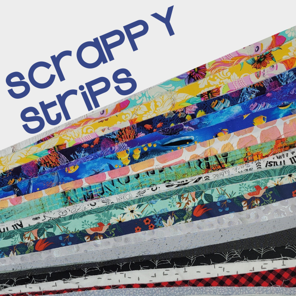 Scrappy Strips Fabric Bundle - 2.5 lbs of Assorted Fabric Strips Fabrics GE Designs